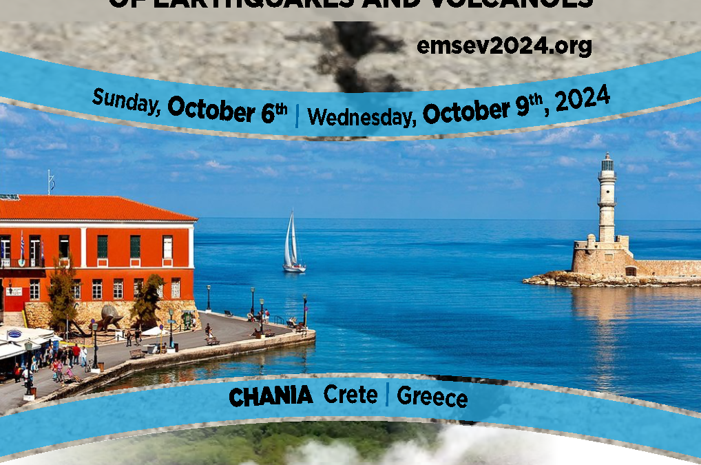 EMSEV Workshop 2024 will be hosted by the Institute of Physics of the Earth’s Interior and Geohazards & the National and Kapodistrian University of Athens (NKUA) on 6-9 October 2024, at the Great Arsenal, Chania, Crete, Greece